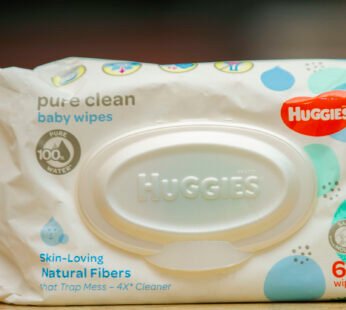 HUGGIES PURE CLEAN BABY WIPES 64PCS