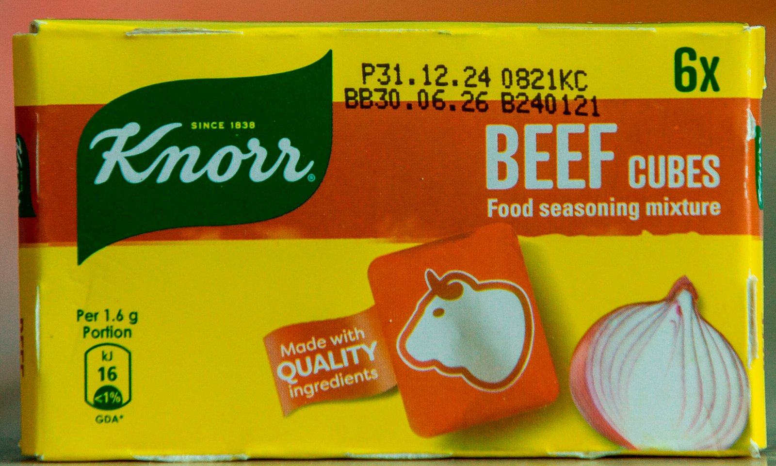 KNORR BEEF SEASONING CUBES (≈100g)