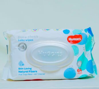 HUGGIES PURE CLEAN BABY WIPES 64PCS