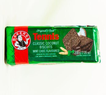TENNIS CLASSIC COCONUT BISCUITS MINT CHOC FLAVOURED 200G