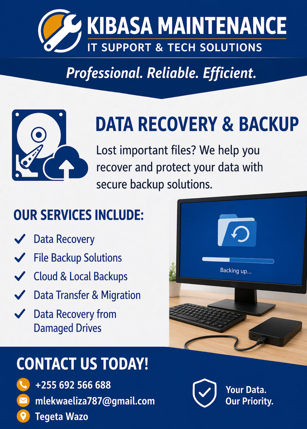 DATA RECOVERY AND BACKUP